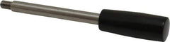 Gibraltar - M6x1 Stem, 0.71" Knob Diam, 0.32" Shaft Diam, Type E Gear Lever Arm with Cylindrical Knob - 0.35" Thread Length, 4.33" Handle Length, Stainless Steel Shaft, Phenolic Knob - Apex Tool & Supply