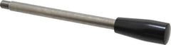 Gibraltar - M12x1.75 Stem, 1.02" Knob Diam, 0.55" Shaft Diam, Type E Gear Lever Arm with Cylindrical Knob - 0.63" Thread Length, 9.06" Handle Length, Stainless Steel Shaft, Phenolic Knob - Apex Tool & Supply
