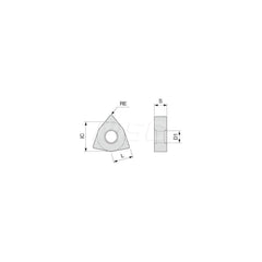 Turning Insert:  WNMG431TSF AH120,  Solid Carbide TiAlN Finish,  Neutral,  1/2″ Inscribed Circle,  0.0160″ Corner Radius,  80.0 &deg N/A Trigon,  Series  WNMG