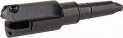 Allied Machine and Engineering - Series F, 3 to 3-7/8" Diam, 5MT Taper Shank, Straight Flute Spade Drill - 5-1/2" Max Depth, 9-5/16" Body Length, 13-15/16" OAL, Short Length, Through Coolant - Apex Tool & Supply