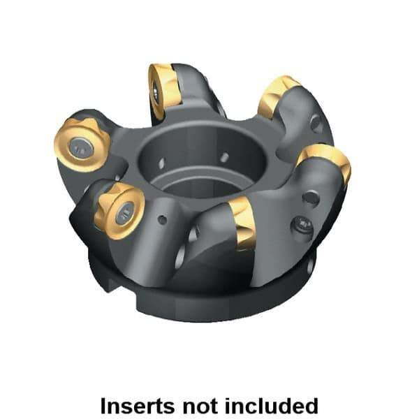Kennametal - 3" Cut Diam, 3/8" Max Depth, 1" Arbor Hole, 5 Inserts, RCGT 64... Insert Style, Indexable Copy Face Mill - BMD300 Cutter Style, 22,000 Max RPM, 2" High, Series BMD - Apex Tool & Supply
