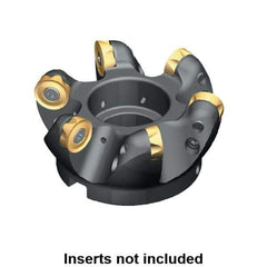 Kennametal - 3" Cut Diam, 3/8" Max Depth, 1" Arbor Hole, 5 Inserts, RCGT 64... Insert Style, Indexable Copy Face Mill - BMD300 Cutter Style, 22,000 Max RPM, 2" High, Series BMD - Apex Tool & Supply