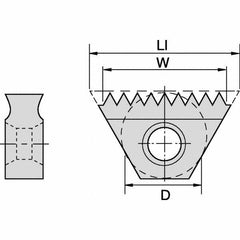 Kennametal - 32 TPI, Internal Thread, UN Standard, STN KC635M Grade Thread Mill Insert - Carbide, TiAlN Coating - Apex Tool & Supply