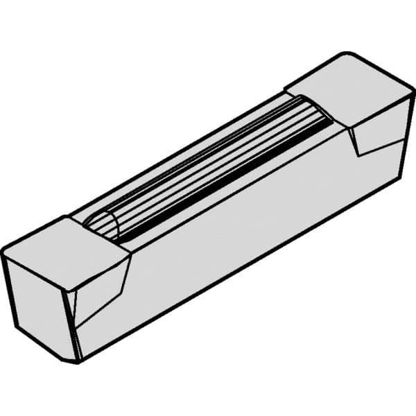 Kennametal - 6A4 Grade KYS30, 6mm Cutting Width Ceramic-SI Grooving Insert - 4.6mm Max Depth of Cut, Neutral, 0.031" Corner Radius, Uncoated - Apex Tool & Supply