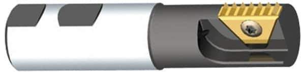 Kennametal - 0.354" Cut Diam, 0.67" Max Depth of Cut, 3/4" Shank Diam, Internal/External Indexable Thread Mill - Insert Style STN 10, 0.41" Insert Size, 1 Insert, Toolholder Style K035, 3.3" OAL - Apex Tool & Supply