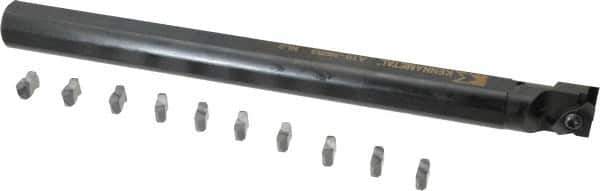 Kennametal - Right Hand Cut, 1" Shank Width Indexable Threading Toolholder - 12" OAL, N.3L Insert Compatibility, A16NER3 Toolholder, Series Top Notch - Apex Tool & Supply