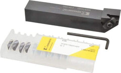 Kennametal - Right Hand Cut, 1" Shank Width x 1" Shank Height Indexable Threading Toolholder - 6" OAL, N.3R Insert Compatibility, NSR163D Toolholder, Series Top Notch - Apex Tool & Supply