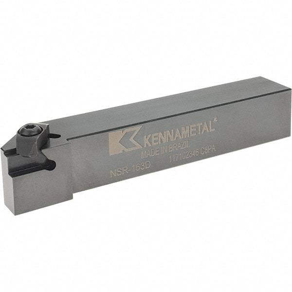 Kennametal - Right Hand Cut, 1" Shank Width x 1" Shank Height Indexable Threading Toolholder - 6" OAL, N.3R Insert Compatibility, NSR163D Toolholder, Series Top Notch - Apex Tool & Supply