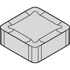 Kennametal - SNPF433 SNGP Grade KCK15 Carbide Turning Insert - TiCN/Al2O3 Finish, 90° Square, 1/2" Inscr Circle, 3/16" Thick, 3/64" Corner Radius - Apex Tool & Supply