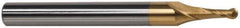 SGS - 3/4" Diam, 1-3/8" LOC, 2 Flute Solid Carbide Ball End Mill - TiN Finish, Single End, 5-1/4" OAL, 3/4" Shank Diam, Spiral Flute - Apex Tool & Supply