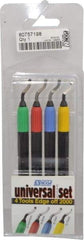 Noga - 4 Piece High Speed Steel Blade Hand Deburring Tool Set - S10, S20, S100, S150 Blades, For Holes, Straight Edge, Curved Edge - Apex Tool & Supply
