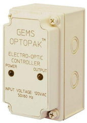 Gems Sensors - 158°F Max, Liquid Level Controller for Electro Optic Switches - Converts TTL Output Signal to an SPDT 5 Amp. Relay Output, SPDT, 5 Amps at 115 VAC Switch Logic - Apex Tool & Supply