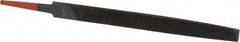 Simonds File - 6" Long, Bastard Cut, Flat American-Pattern File - Double Cut, 5/32" Overall Thickness, Tang - Apex Tool & Supply