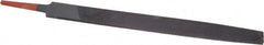 Simonds File - 10" Long, Bastard Cut, Flat American-Pattern File - Double Cut, 1/4" Overall Thickness, Tang - Apex Tool & Supply