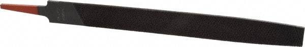Simonds File - 12" Long, Bastard Cut, Flat American-Pattern File - Double Cut, 9/32" Overall Thickness, Tang - Apex Tool & Supply