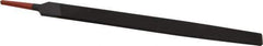 Simonds File - 12" Long, Smooth Cut, Flat American-Pattern File - Double Cut, 9/32" Overall Thickness, Tang - Apex Tool & Supply