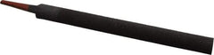 Simonds File - 8" Long, Smooth Cut, Half Round American-Pattern File - Double Cut, 7/32" Overall Thickness, Tang - Apex Tool & Supply