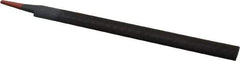 Simonds File - 10" Long, Smooth Cut, Half Round American-Pattern File - Double Cut, 9/32" Overall Thickness, Tang - Apex Tool & Supply