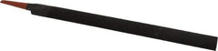 Simonds File - 12" Long, Bastard Cut, Half Round American-Pattern File - Double Cut, 0.3438" Overall Thickness, Tang - Apex Tool & Supply