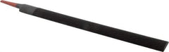Simonds File - 14" Long, Bastard Cut, Half Round American-Pattern File - Double Cut, 13/32" Overall Thickness, Tang - Apex Tool & Supply