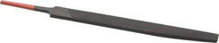 Simonds File - 6" Long, Bastard Cut, Knife American-Pattern File - Double Cut, 5/32" Overall Thickness, Tang - Apex Tool & Supply