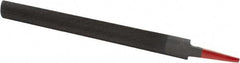 Simonds File - 10" Long, Half Round American-Pattern File - Single, Double Cut, 9/32" Overall Thickness, Tang - Apex Tool & Supply