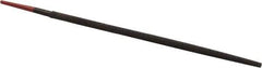Simonds File - 6" Long, Bastard Cut, Round American-Pattern File - Double Cut, 7/32" Overall Thickness, Tang - Apex Tool & Supply