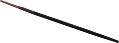 Simonds File - 6" Long, Smooth Cut, Round American-Pattern File - Double Cut, 7/32" Overall Thickness, Tang - Apex Tool & Supply