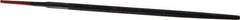 Simonds File - 8" Long, Bastard Cut, Round American-Pattern File - Double Cut, 5/16" Overall Thickness, Tang - Apex Tool & Supply