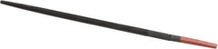 Simonds File - 8" Long, Smooth Cut, Round American-Pattern File - Double Cut, 5/16" Overall Thickness, Tang - Apex Tool & Supply