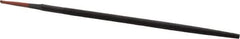 Simonds File - 10" Long, Bastard Cut, Round American-Pattern File - Double Cut, 3/8" Overall Thickness, Tang - Apex Tool & Supply