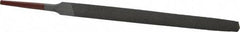 Simonds File - 6" Long, Bastard Cut, Triangle American-Pattern File - Double Cut, 15/32" Overall Thickness, Tang - Apex Tool & Supply