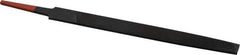 Simonds File - 6" Long, Smooth Cut, Mill American-Pattern File - Single Cut, 19/32" Overall Thickness, Tang - Apex Tool & Supply