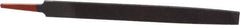 Simonds File - 8" Long, Smooth Cut, Mill American-Pattern File - Single Cut, 9/64" Overall Thickness, Tang - Apex Tool & Supply