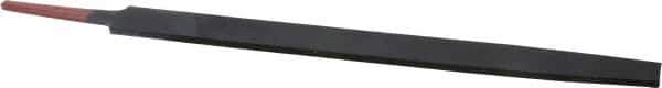 Simonds File - 10" Long, Smooth Cut, Mill American-Pattern File - Single Cut, 11/64" Overall Thickness, Tang - Apex Tool & Supply