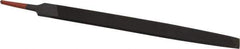 Simonds File - 12" Long, Smooth Cut, Mill American-Pattern File - Single Cut, 7/32" Overall Thickness, Tang - Apex Tool & Supply