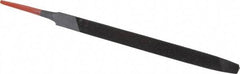 Simonds File - 6" Long, Bastard Cut, Taper American-Pattern File - Single Cut, 15/32" Overall Thickness, Tang - Apex Tool & Supply