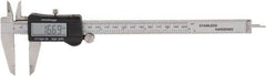 Value Collection - 0 to 200mm Range, 0.01mm Resolution, Electronic Caliper - Steel with Steel Jaws, 0.001" Accuracy - Apex Tool & Supply
