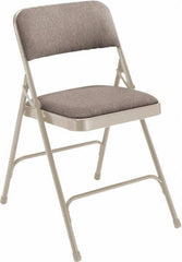 NPS - 18-3/4" Wide x 20-1/4" Deep x 29-1/2" High, Fabric Folding Chair with Fabric Padded Seat - Greystone - Apex Tool & Supply