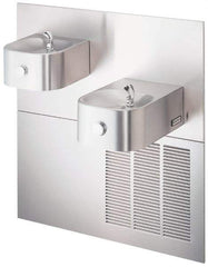Halsey Taylor - 7.5 GPH Cooling Capacity Barrier Free Wall Mounted Water Cooler & Fountain - Bi-Level, 40 to 105 psi, 120 VAC Volts, 370 Watts, 4.0 Full Load Amperage, Stainless Steel - Apex Tool & Supply