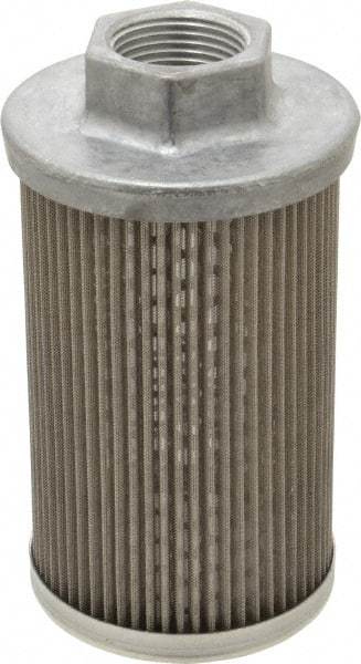 Flow Ezy Filters - 60 Mesh, 38 LPM, 10 GPM, 3.3" Diam, Female Suction Strainer without Bypass - 1 Port NPT, 5.8" Long - Apex Tool & Supply