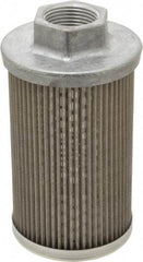 Flow Ezy Filters - 60 Mesh, 38 LPM, 10 GPM, 3.3" Diam, Female Suction Strainer without Bypass - 1 Port NPT, 5.8" Long - Apex Tool & Supply