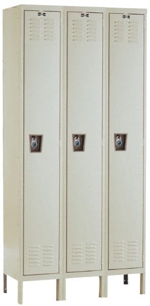 Hallowell - 3 Door, 1 Tier, Ready-Built Wardrobe & Box Lockers - Apex Tool & Supply