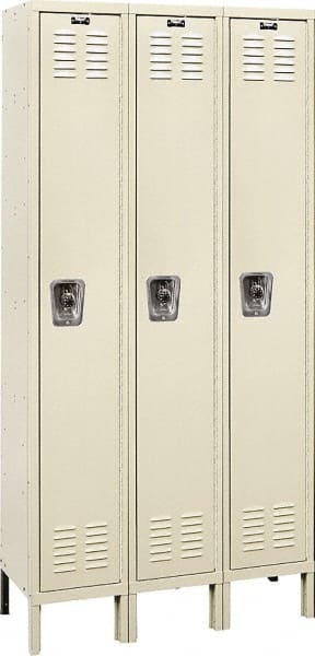 Hallowell - 3 Door, 1 Tier, Ready-Built Wardrobe & Box Lockers - Apex Tool & Supply
