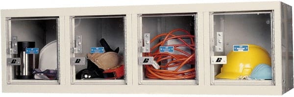 Hallowell - 4 Door, 4 Horizontal Tier, Safety-View Plus Box Lockers - Apex Tool & Supply