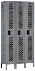 Hallowell - 3 Door, 1 Tier, Heavy-Duty Ventilated Wardrobe & Box Lockers - Apex Tool & Supply