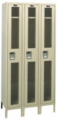Hallowell - 3 Door, 1 Tier, Safety-View Wardrobe Lockers - Apex Tool & Supply