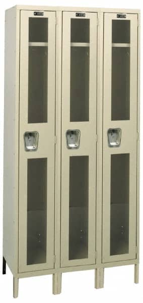 Hallowell - 3 Door, 1 Tier, Safety-View Wardrobe Lockers - Apex Tool & Supply