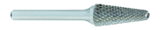 SL-2 -- 5/16 x 7/8 LOC x 1/4 Shank x 2 OAL 14 Degree Included Angle Carbide Medium Tough Cut Burr - Apex Tool & Supply