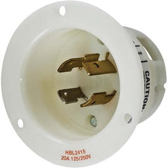 Hubbell Wiring Device-Kellems - 125/250 VAC 20A NEMA L14-20P Industrial Twist Lock Inlet - Apex Tool & Supply